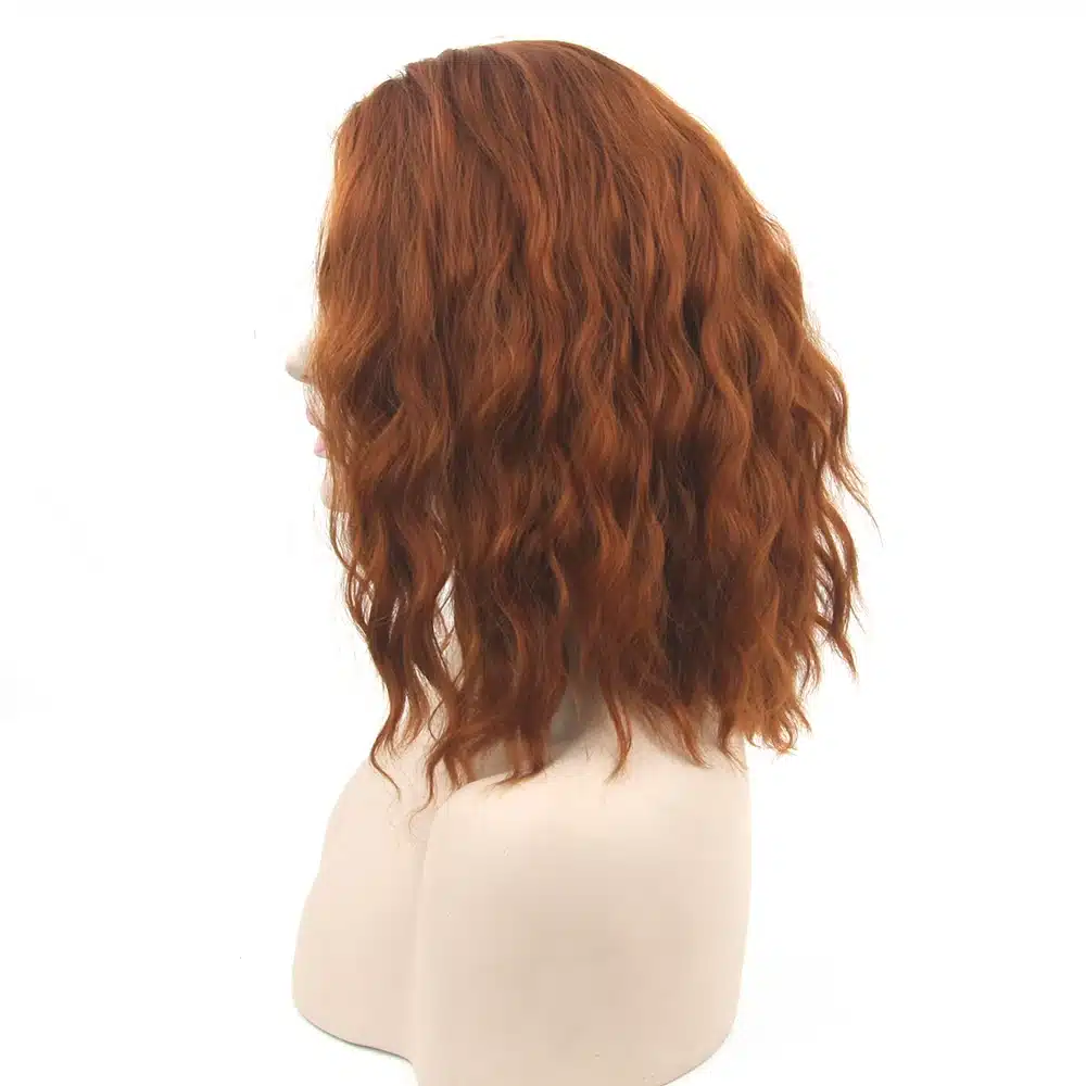 Soowee Short Wavy Black Blonde Cosplay Wigs Synthetic Hair Hair Pieces Party Hair Red Gray Wig for Women 3