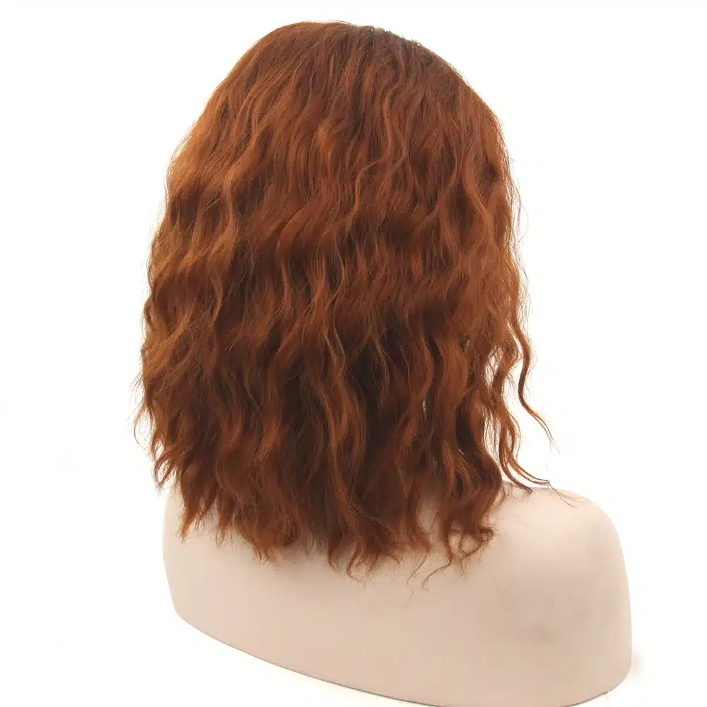 Soowee Short Wavy Black Blonde Cosplay Wigs Synthetic Hair Hair Pieces Party Hair Red Gray Wig for Women 5