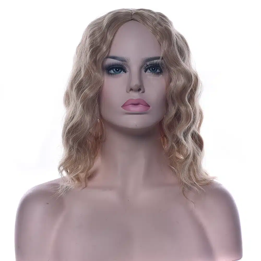 Soowee Short Wavy Black Blonde Cosplay Wigs Synthetic Hair Hair Pieces Party Hair Red Gray Wig for Women 14