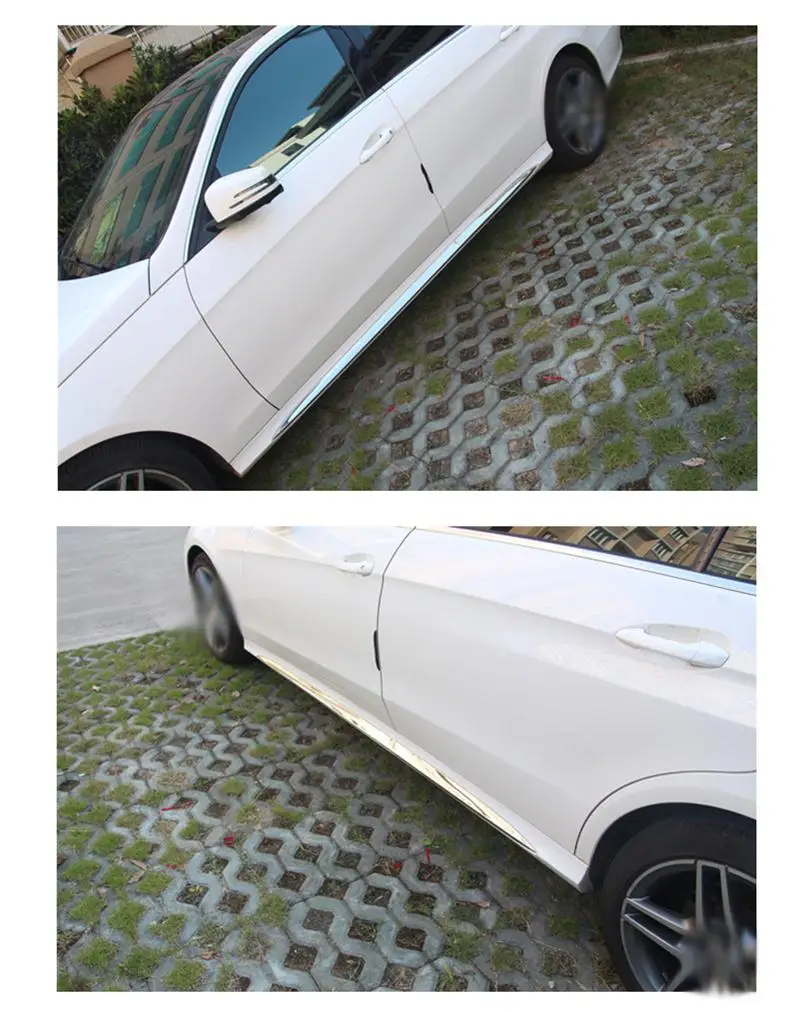 auto küljeukse alumine kaunistus lähedalt vaadatuna