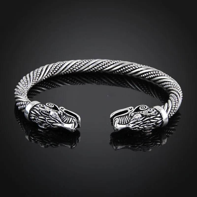 LAKONE Teen Wolf Head Bracelet Indian Jewelry Fashion Accessories Viking Bracelet Men Wristband Cuff Bracelets For Women Bangles 10