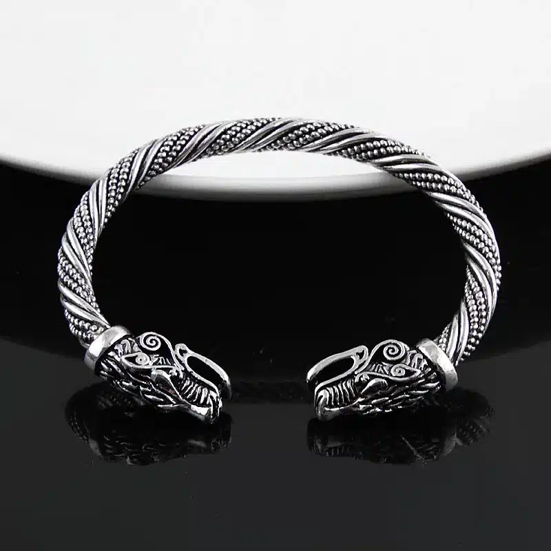 LAKONE Teen Wolf Head Bracelet Indian Jewelry Fashion Accessories Viking Bracelet Men Wristband Cuff Bracelets For Women Bangles 12