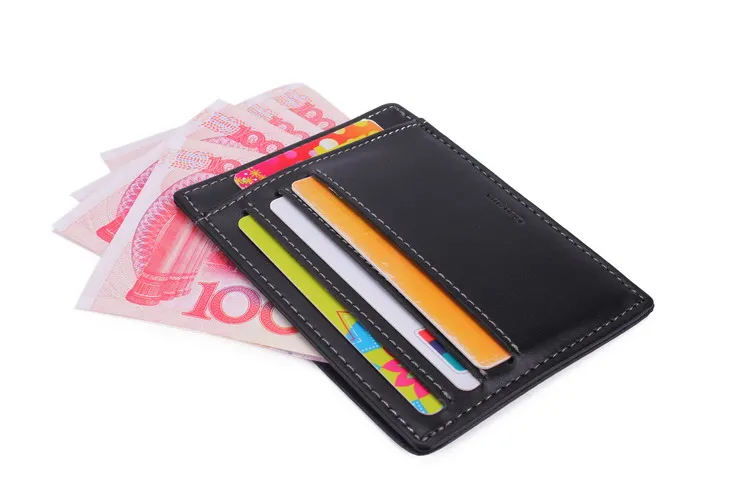 Gibo Auja - Brand New Genuine Leather Wallet Super Slim Card Holder Card Case Money Organizer Short Travel Men Wallets Clutch 21