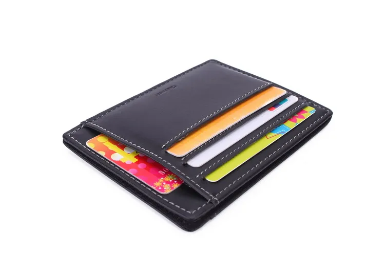 Gibo Auja - Brand New Genuine Leather Wallet Super Slim Card Holder Card Case Money Organizer Short Travel Men Wallets Clutch 24