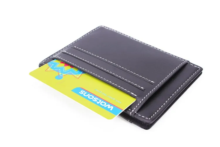 Gibo Auja - Brand New Genuine Leather Wallet Super Slim Card Holder Card Case Money Organizer Short Travel Men Wallets Clutch 26