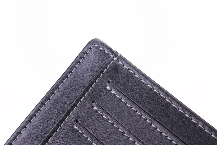 Gibo Auja - Brand New Genuine Leather Wallet Super Slim Card Holder Card Case Money Organizer Short Travel Men Wallets Clutch 28