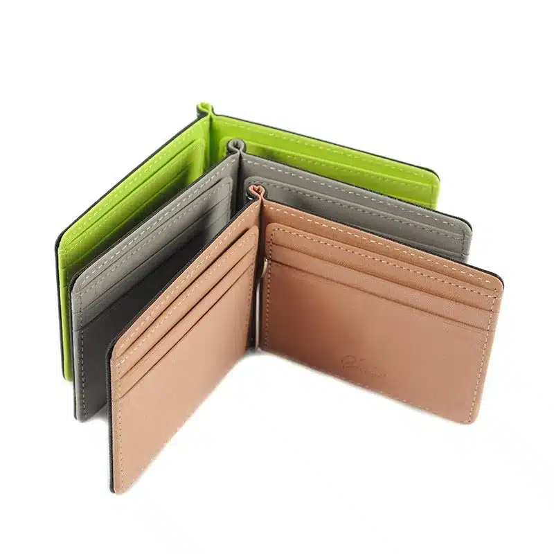 KUDIAN BEAR Leather Men Money Clips Metal Solid Wallets Credit Dollar Purses Money Holder Clip portafoglio New BID009 PM20 6