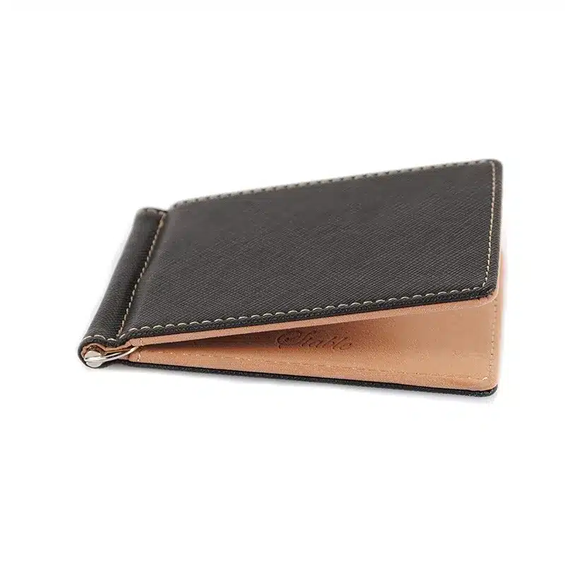 KUDIAN BEAR Leather Men Money Clips Metal Solid Wallets Credit Dollar Purses Money Holder Clip portafoglio New BID009 PM20 7