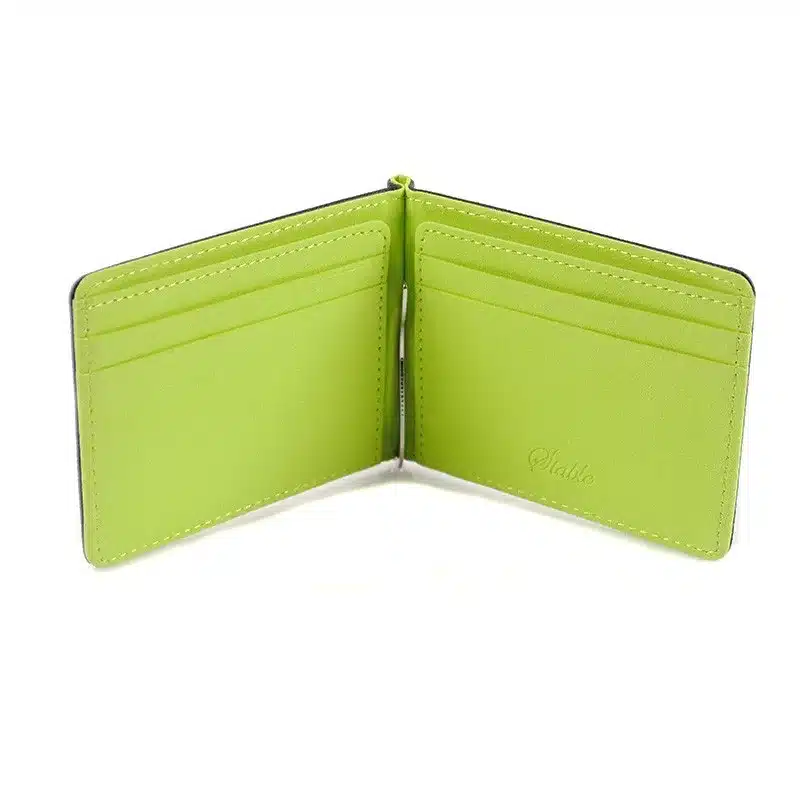 KUDIAN BEAR Leather Men Money Clips Metal Solid Wallets Credit Dollar Purses Money Holder Clip portafoglio New BID009 PM20 8