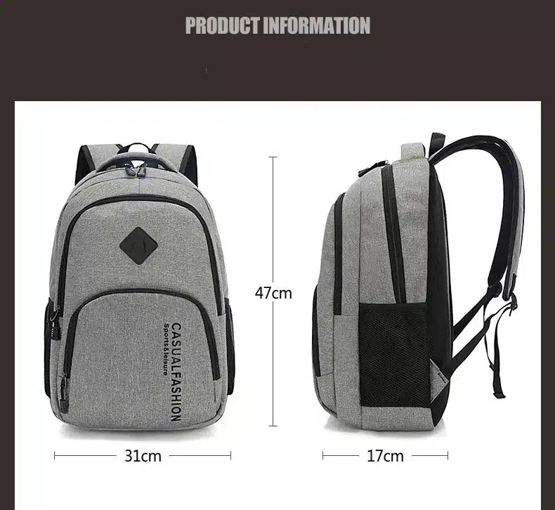 2018 New Fashion Men's Backpack Bag Male Canvas Laptop Backpack Computer Bag high school student college student bag male 11