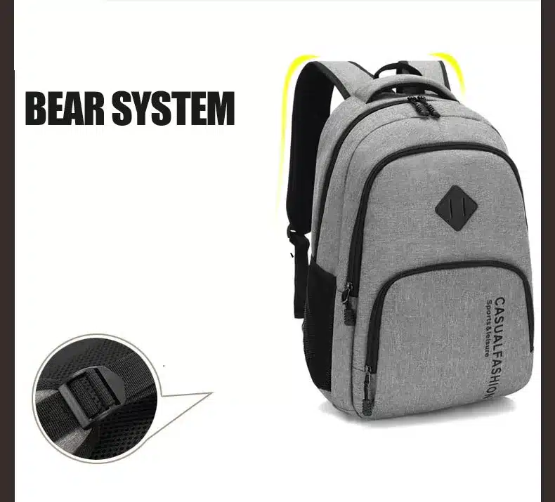 2018 New Fashion Men's Backpack Bag Male Canvas Laptop Backpack Computer Bag high school student college student bag male 17