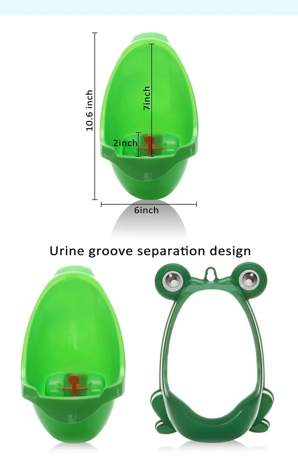 4 Color Baby Urinal Frog Shape Vertical Wall-Mounted Pee Convenient Cute Animal Boy's Potty Urinal Standing Toilet Boy Xmas Gift 15