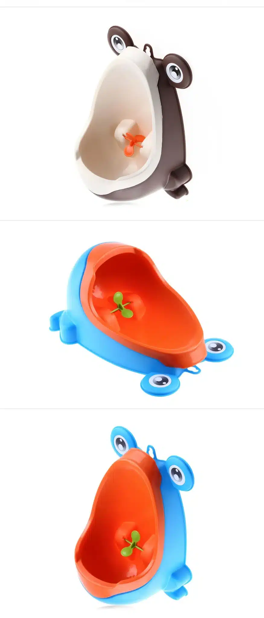 4 Color Baby Urinal Frog Shape Vertical Wall-Mounted Pee Convenient Cute Animal Boy's Potty Urinal Standing Toilet Boy Xmas Gift 17