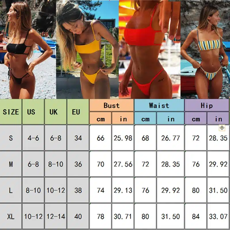 Hirigin Sext Thong Bikini Set Women Swimwear 2019 New Push Up Padded Brazilian Beachwear Biquini Swimsuit Women Bathing Suit 7