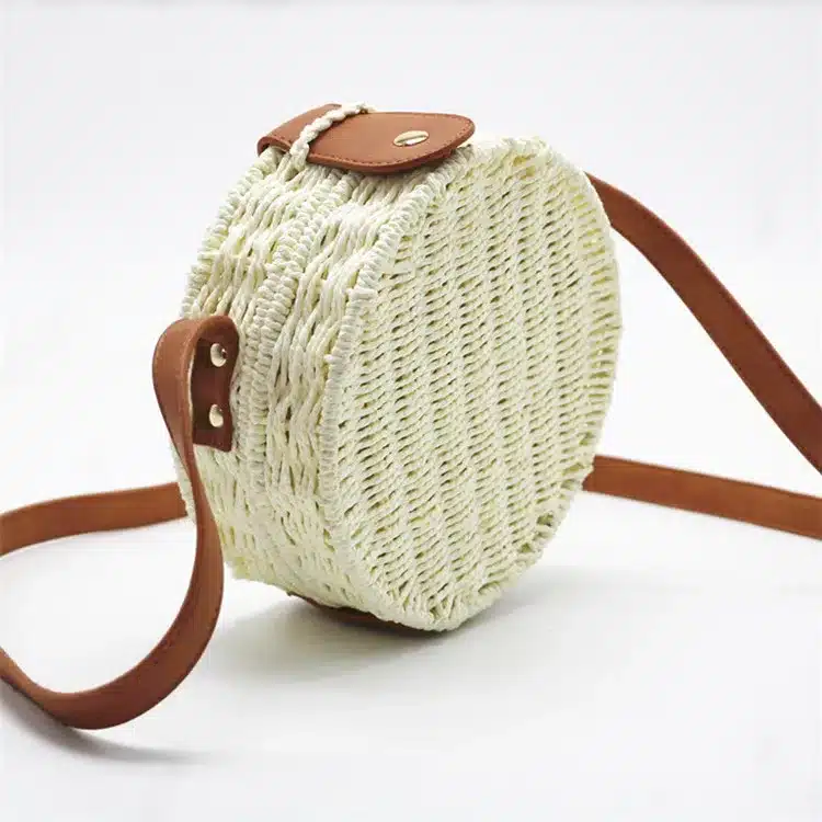 Women Summer Rattan Bag 2019 Round Straw Bags Handmade Woven Beach Cross Body Bag Circle Bohemia Handbag Bali Box Dropshipping 15