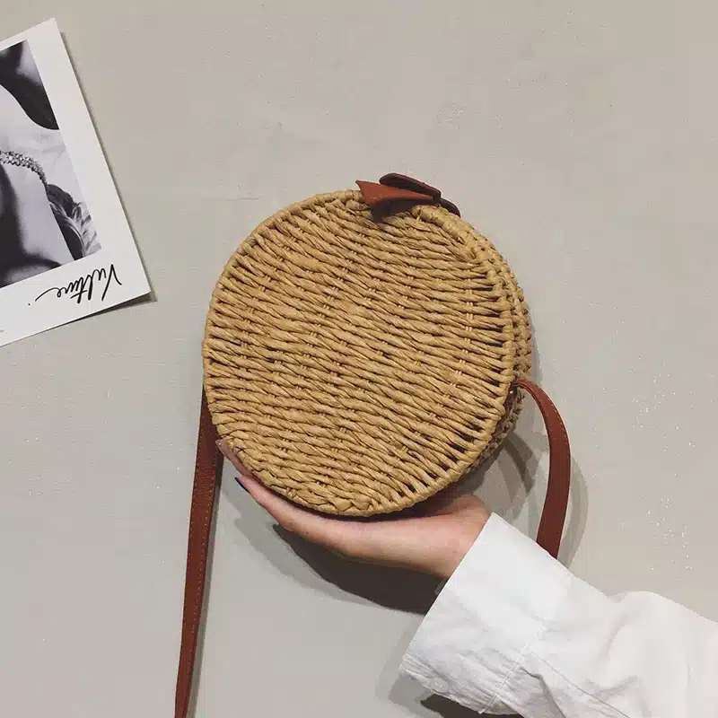 Women Summer Rattan Bag 2019 Round Straw Bags Handmade Woven Beach Cross Body Bag Circle Bohemia Handbag Bali Box Dropshipping 24