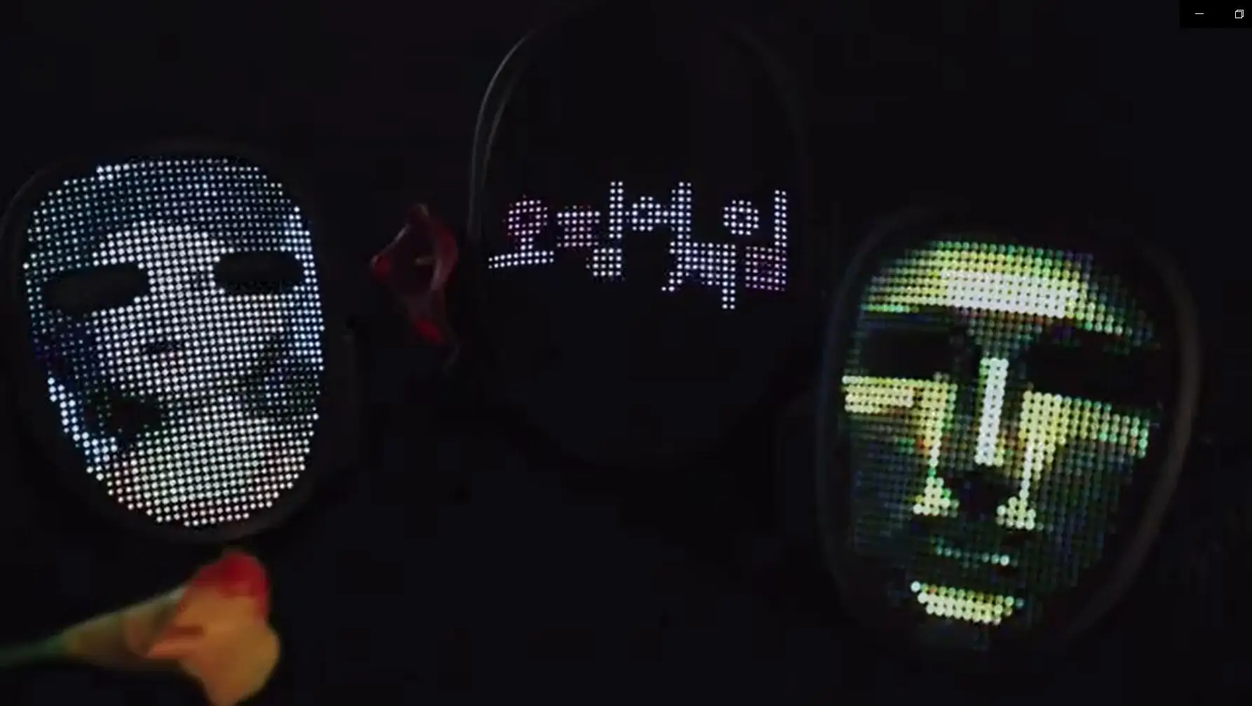 RGB valgustusega LED-mask | kujundav pilt e-kaubamaja pildikogust