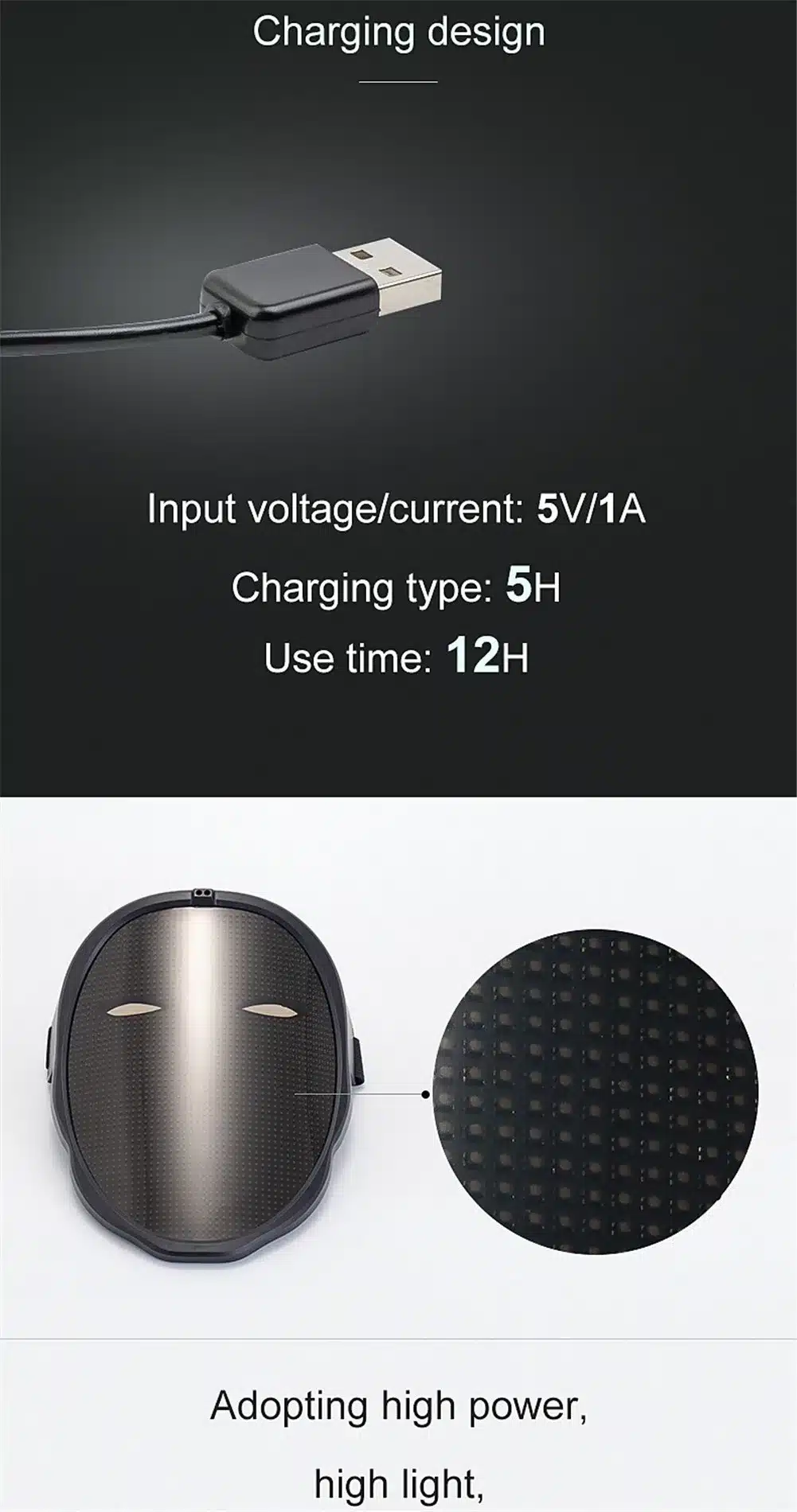 RGB valgustusega LED-mask | kujundav pilt e-kaubamaja pildikogust