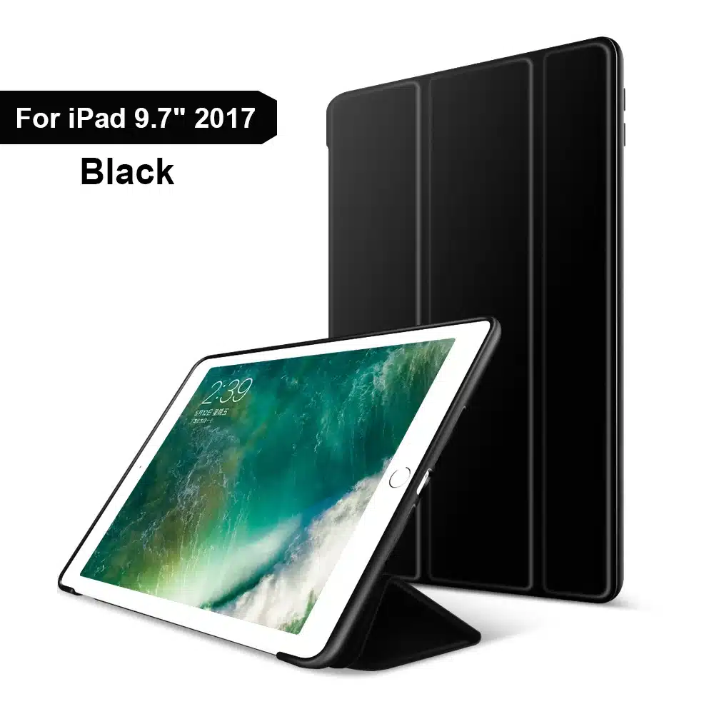 For New iPad 2017 iPad 9.7 Inch Case,Ultra Slim Lightweight Smart Case Trifold Cover Stand with Flexible Soft TPU Back Cover 12