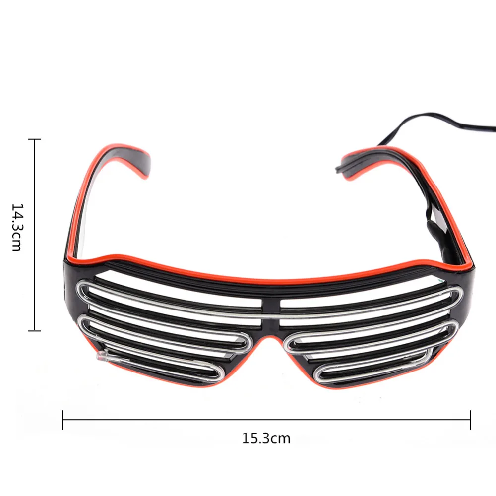 Double-colored Flashing Eyeglass Party Wire LED Light Glasses Halloween Fluorescent Luminous Glowing Glasses Party Decorations 15