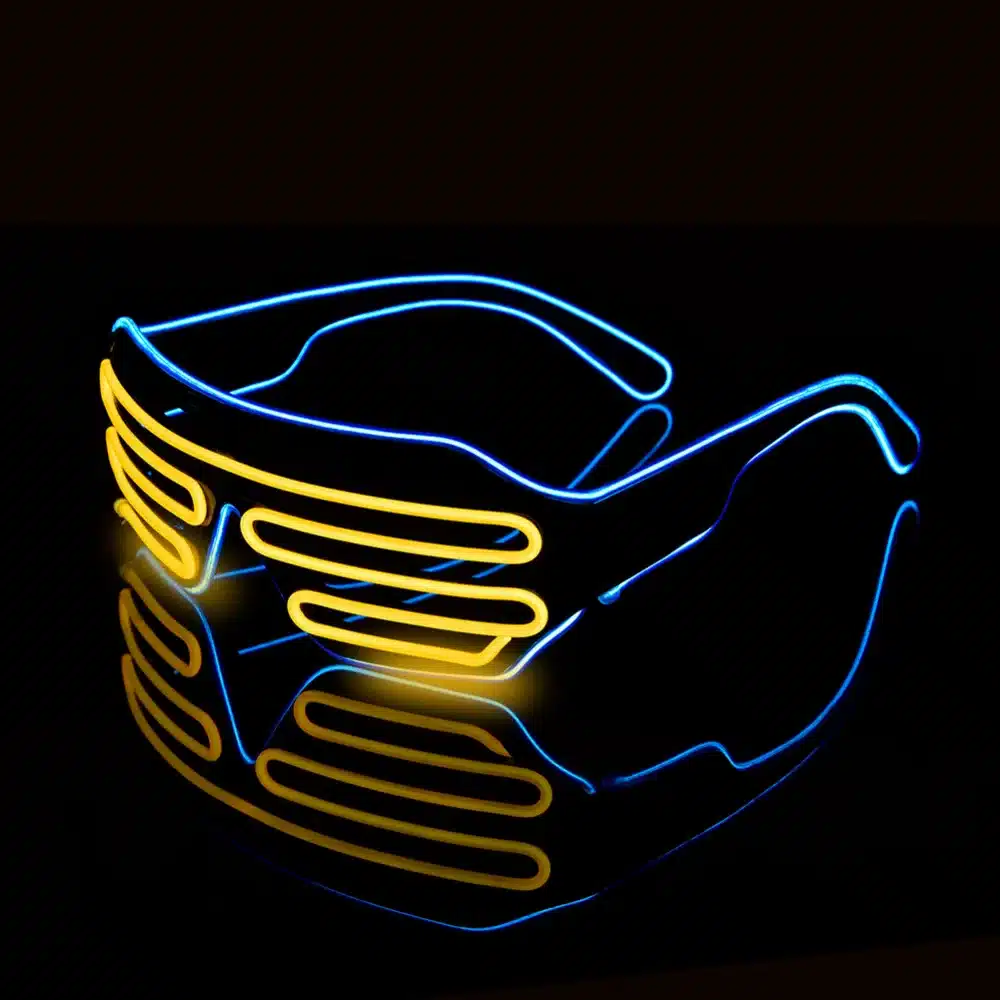 Double-colored Flashing Eyeglass Party Wire LED Light Glasses Halloween Fluorescent Luminous Glowing Glasses Party Decorations 16