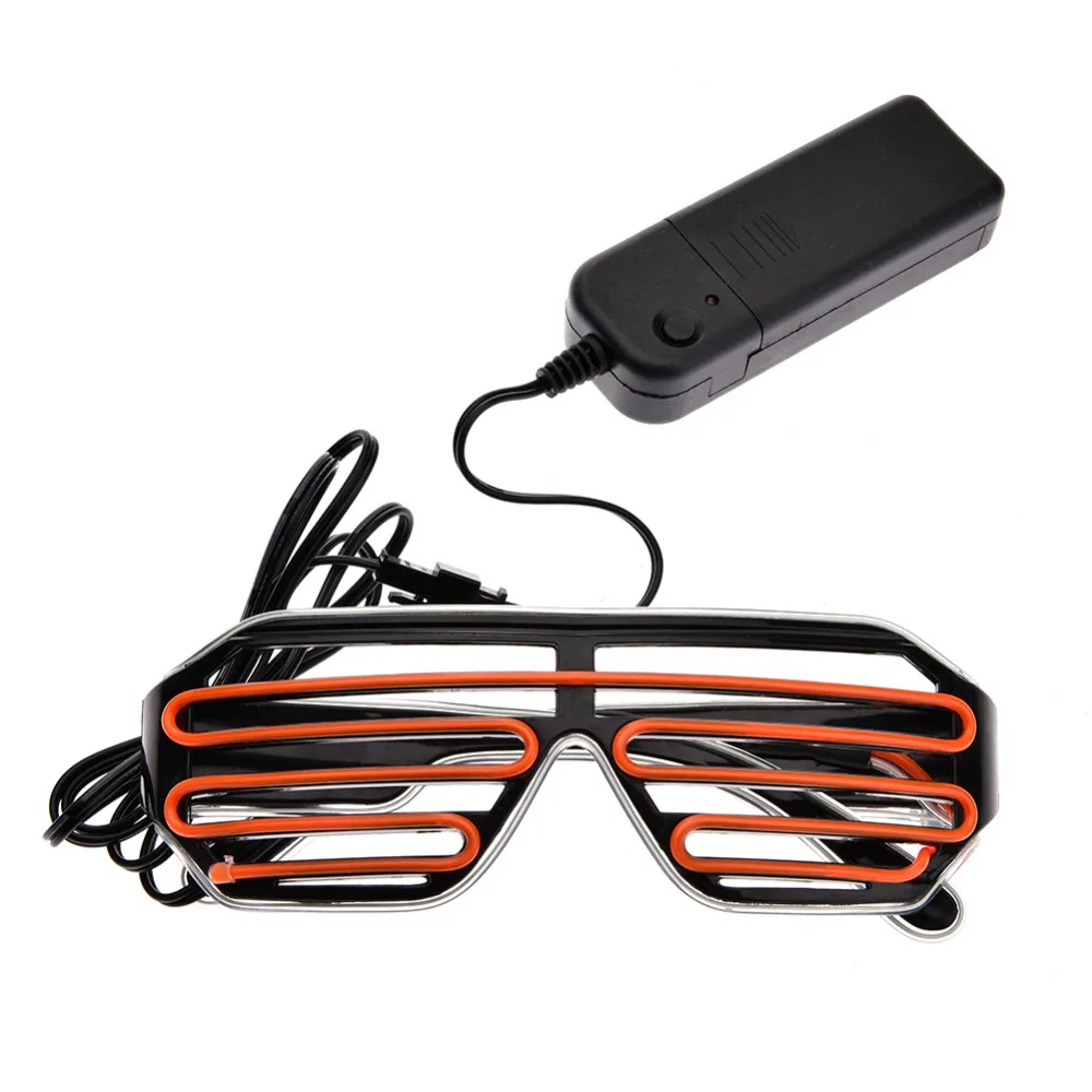 Double-colored Flashing Eyeglass Party Wire LED Light Glasses Halloween Fluorescent Luminous Glowing Glasses Party Decorations 19