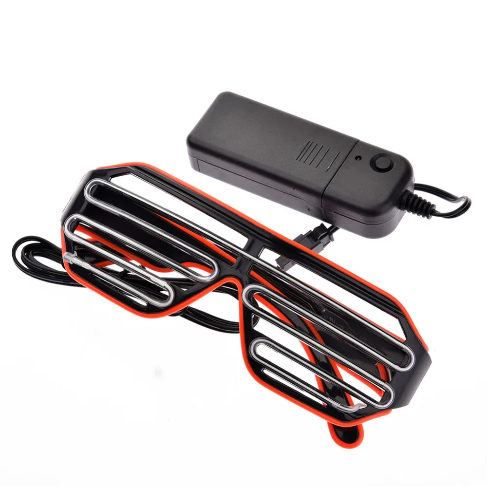 Double-colored Flashing Eyeglass Party Wire LED Light Glasses Halloween Fluorescent Luminous Glowing Glasses Party Decorations 21