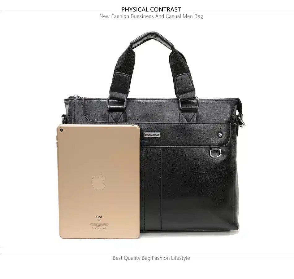 VORMOR 2018 Men Casual Briefcase Business Shoulder Bag Leather Messenger Bags Computer Laptop Handbag Bag Men's Travel Bags 15