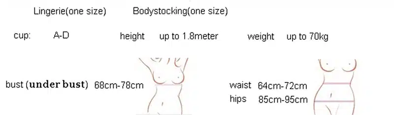 naiste must pitsiline ja võrguline body, üks suurus