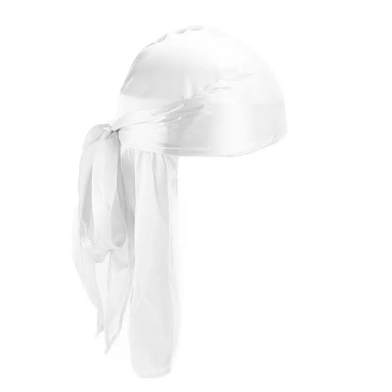 New Unisex Long Silk Soft Satin Breathable Bandana Turban Hat Wigs Doo Durag Biker Headwear Pirate Hat Men Hair Accessories 48