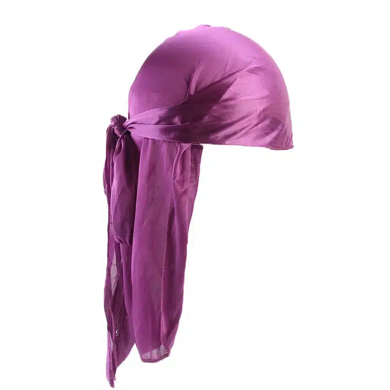 New Unisex Long Silk Soft Satin Breathable Bandana Turban Hat Wigs Doo Durag Biker Headwear Pirate Hat Men Hair Accessories 55