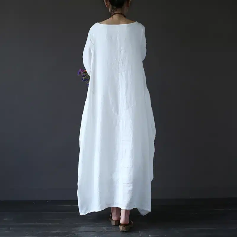 2019 Summer autumn Plus Size Dresses Women 4xl 5xl Loose long vintage Dress Boho Shirt Dress Maxi Robe fashion Female Q293 13