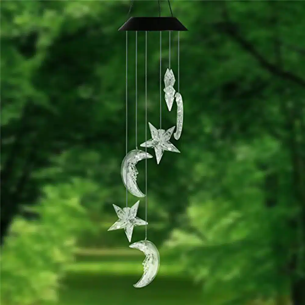 Color Changing LED Solar Wind Chime Light Home Garden Light Outdoor Waterproof For Garden Decoration Butterfly Modern Art Decor 11