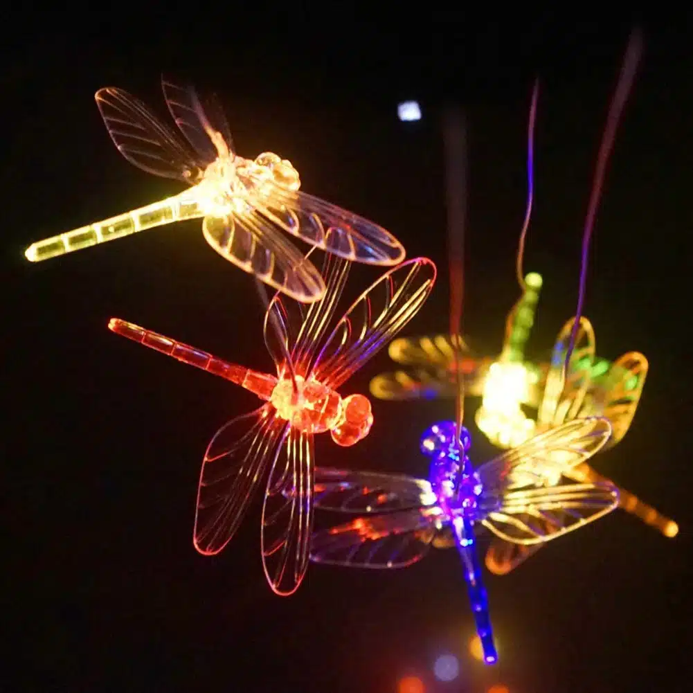 Color Changing LED Solar Wind Chime Light Home Garden Light Outdoor Waterproof For Garden Decoration Butterfly Modern Art Decor 13