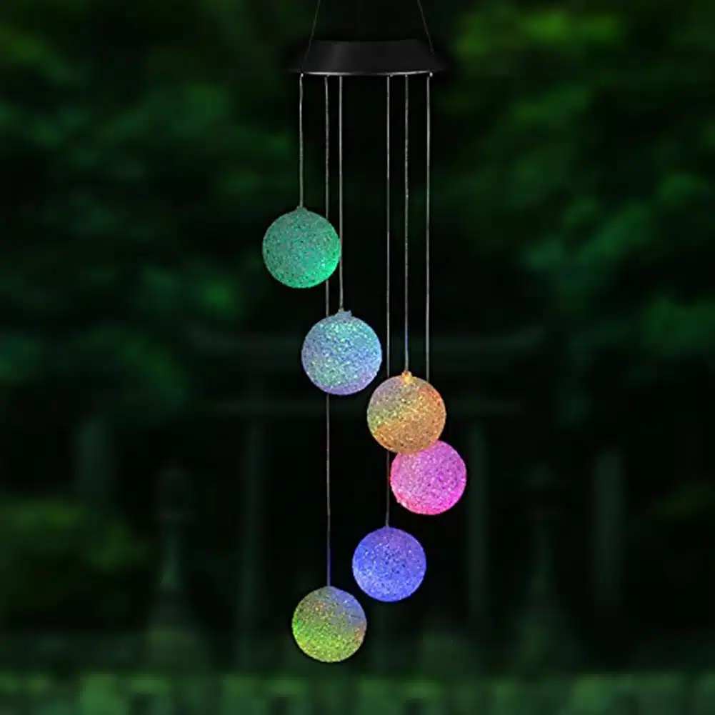 Color Changing LED Solar Wind Chime Light Home Garden Light Outdoor Waterproof For Garden Decoration Butterfly Modern Art Decor 18