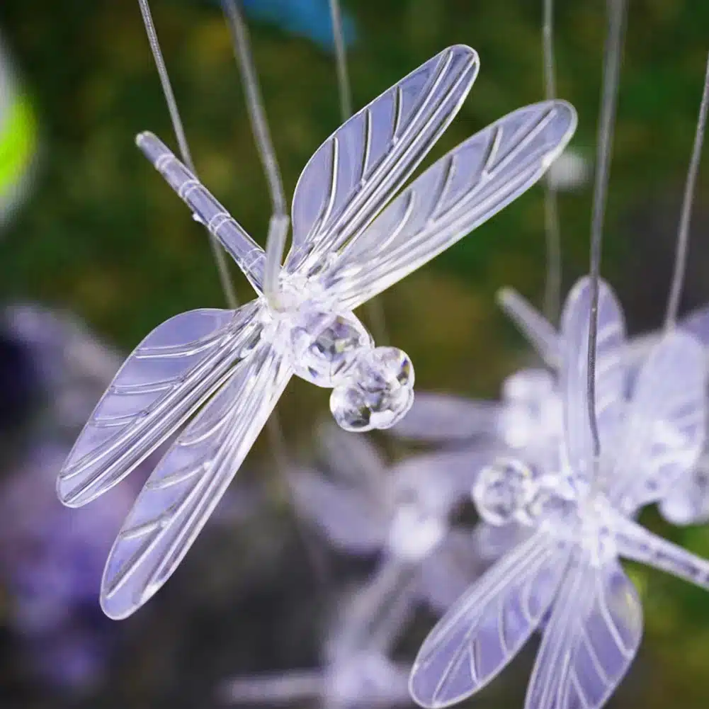 Color Changing LED Solar Wind Chime Light Home Garden Light Outdoor Waterproof For Garden Decoration Butterfly Modern Art Decor 22