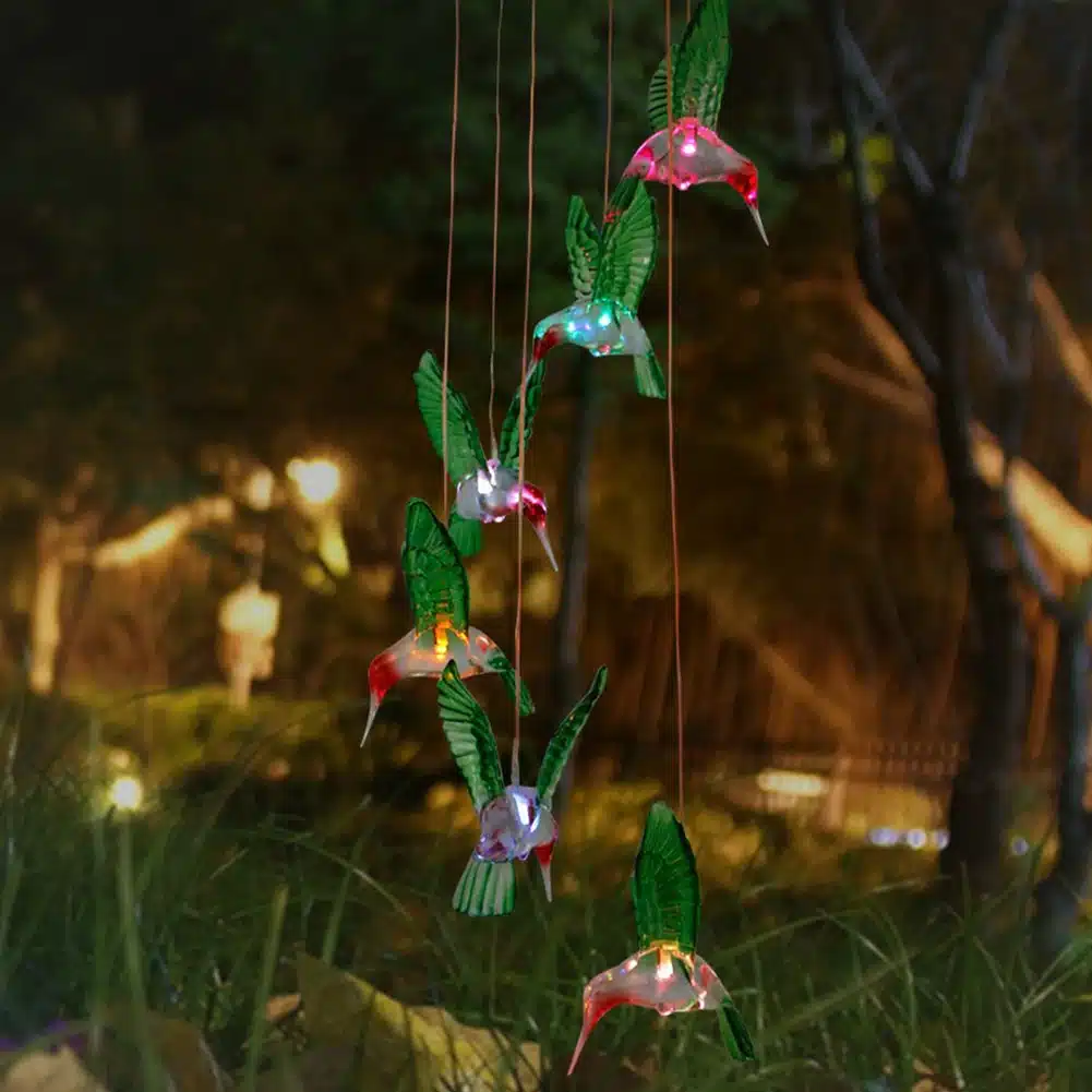 Color Changing LED Solar Wind Chime Light Home Garden Light Outdoor Waterproof For Garden Decoration Butterfly Modern Art Decor 37