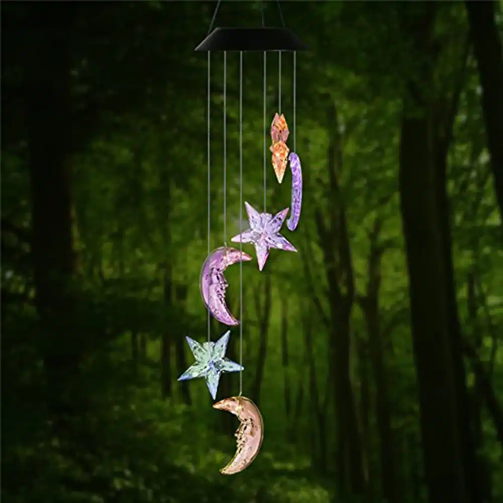Color Changing LED Solar Wind Chime Light Home Garden Light Outdoor Waterproof For Garden Decoration Butterfly Modern Art Decor 38
