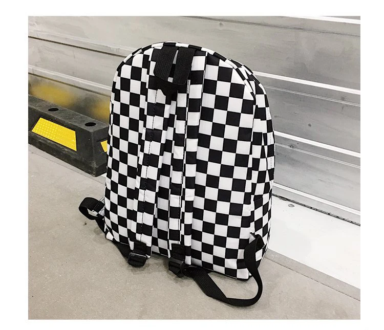 2019 Unisex Plaid Nylon Female Travel Daypack Laptop Backpack Book Schoolbags Feminina School Casual Rucksack Women Bag Rugzak 29