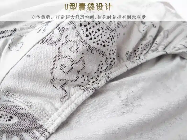 Hot Sale 5 Pieces 100% Cotton Underwear Ultra-large Size Men's Briefs Male Printed Underpants 5