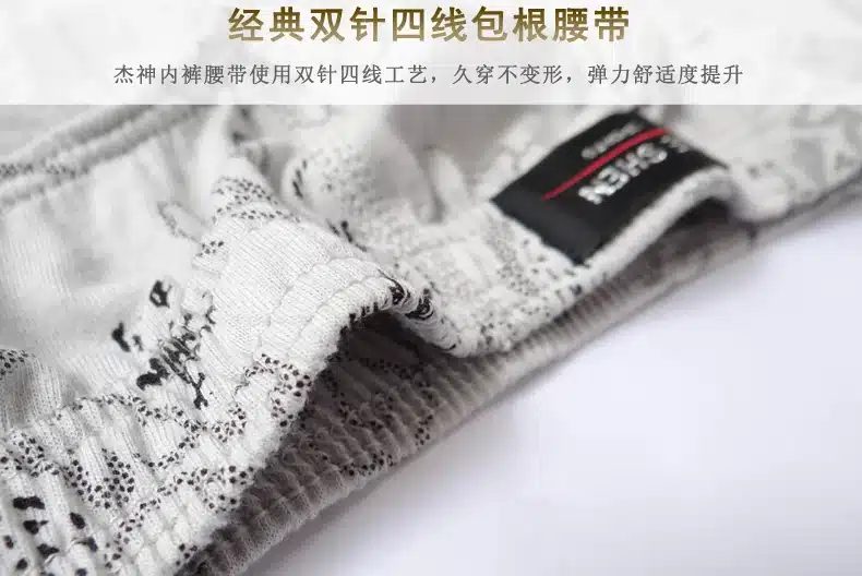 Hot Sale 5 Pieces 100% Cotton Underwear Ultra-large Size Men's Briefs Male Printed Underpants 6
