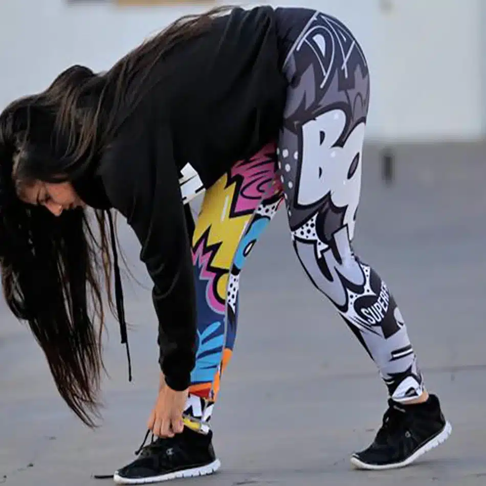 Women Yuga Pants Cartoon Printed High Waist Leggings Fitness Pants Summer Sporting Workout Trousers Hip Slim Push Up Sportswear 20