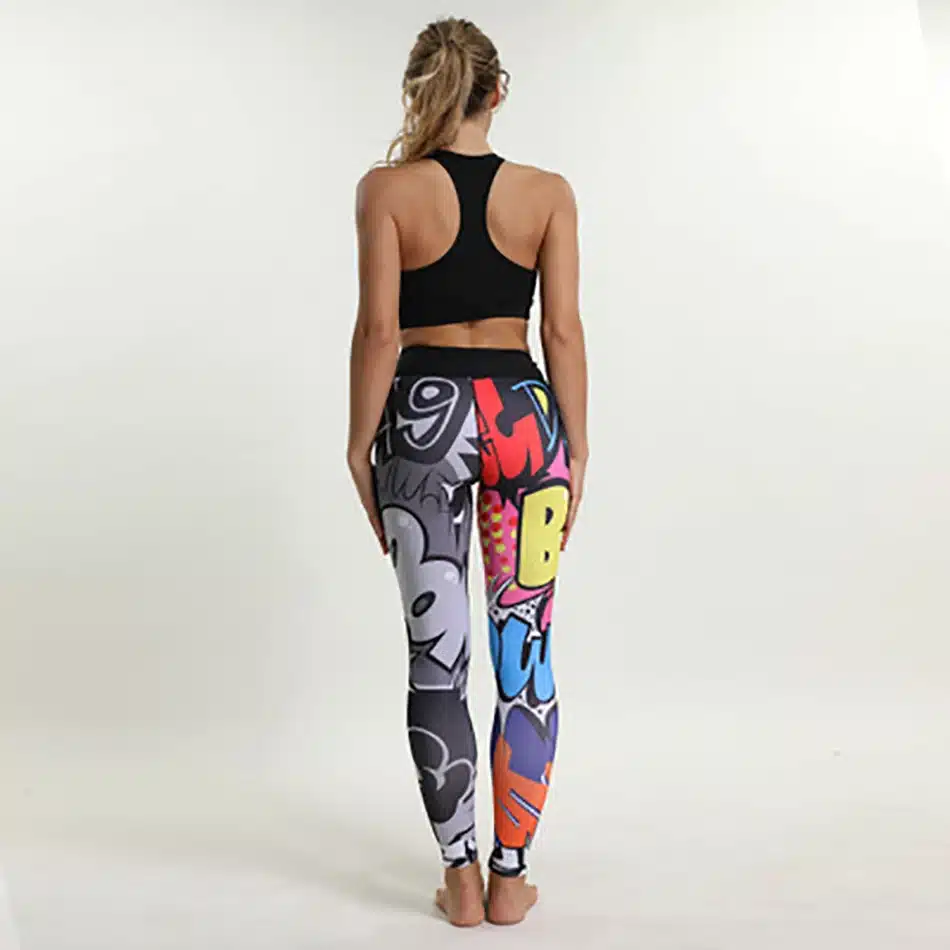 Women Yuga Pants Cartoon Printed High Waist Leggings Fitness Pants Summer Sporting Workout Trousers Hip Slim Push Up Sportswear 22