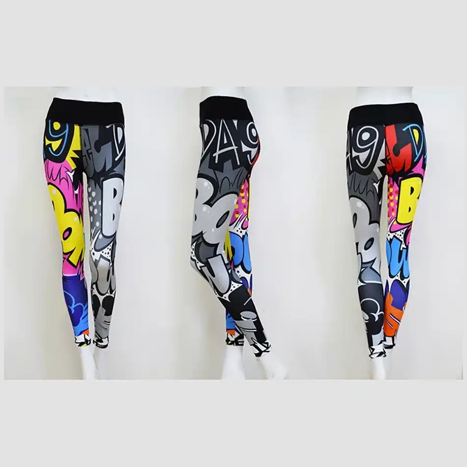 Women Yuga Pants Cartoon Printed High Waist Leggings Fitness Pants Summer Sporting Workout Trousers Hip Slim Push Up Sportswear 27