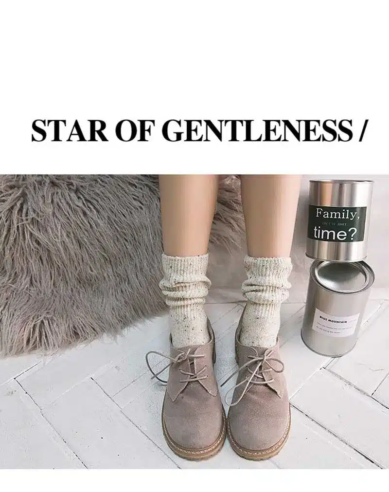 [COSPLACOOL]New fall/winter warm Some yarn design creative socks women high quality Heap heap solid color socks for women Meias 16
