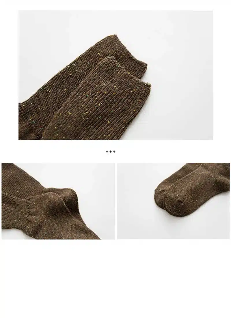 [COSPLACOOL]New fall/winter warm Some yarn design creative socks women high quality Heap heap solid color socks for women Meias 25