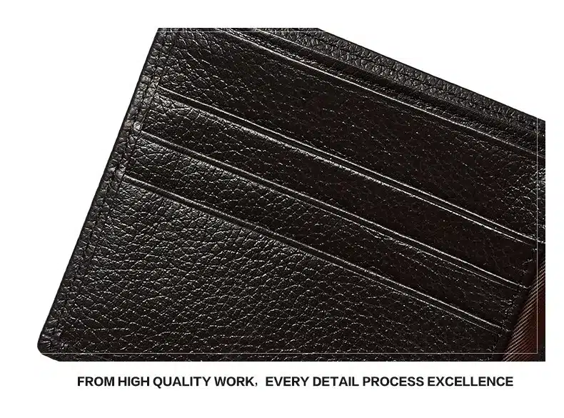 Genuine Leather Men Wallets Brand High Quality Design Wallets with Coin Pocket Purses Gift For Men Card Holder Bifold Male Purse 17