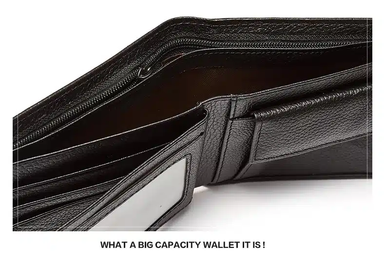 Genuine Leather Men Wallets Brand High Quality Design Wallets with Coin Pocket Purses Gift For Men Card Holder Bifold Male Purse 18