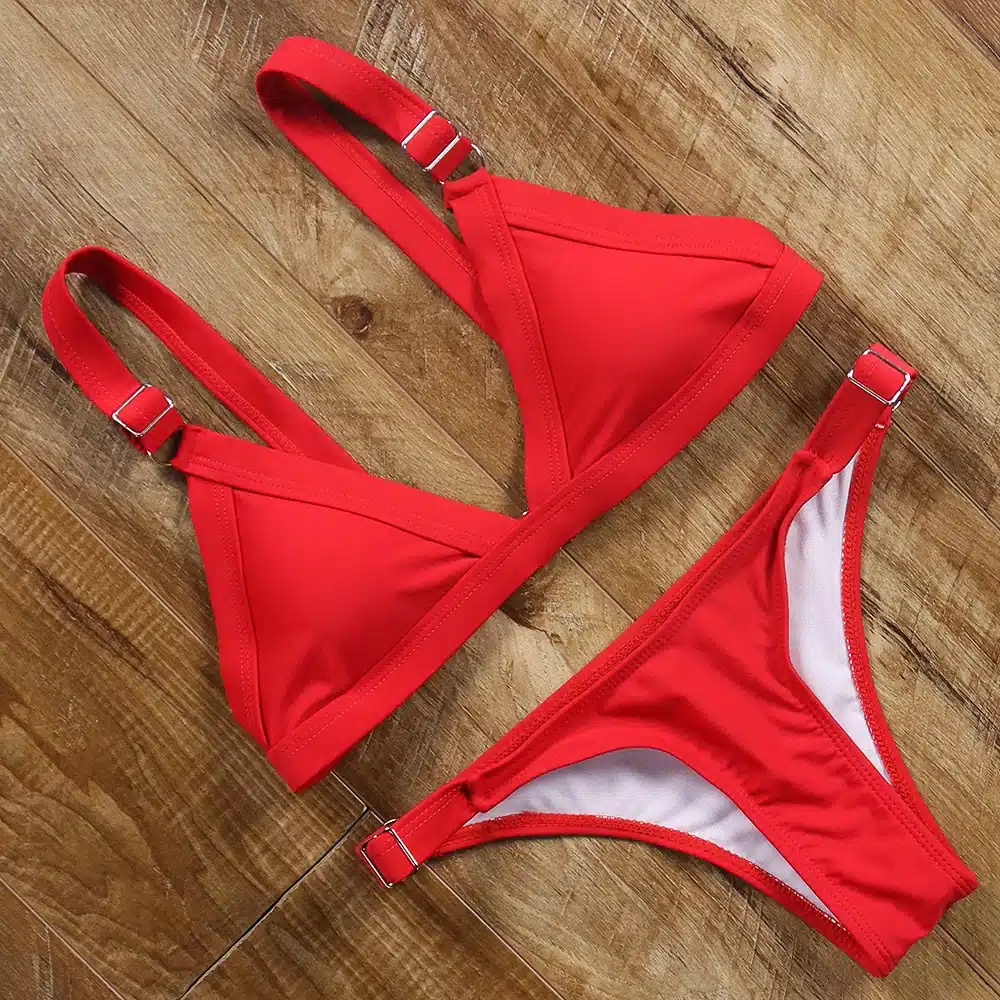 bikini push up brazilian bikini set 2019 trend adjust swimsuit women solid halter top bathing suit summer female micro swimwear 26
