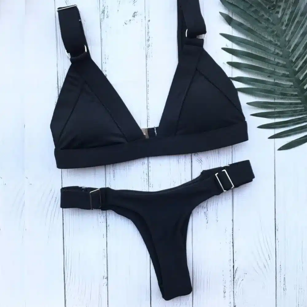 bikini push up brazilian bikini set 2019 trend adjust swimsuit women solid halter top bathing suit summer female micro swimwear 30
